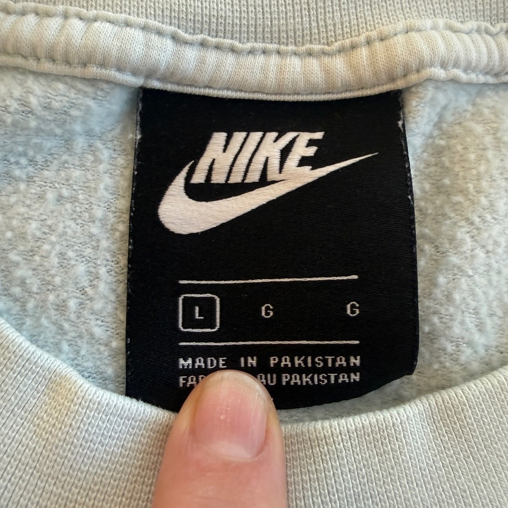 Nike Sportswear Crewneck Sweatshirt Womens Large Light Blue - Picture 8 of 11